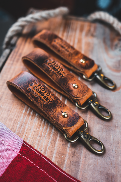 Floyd and Company Leather Keychain