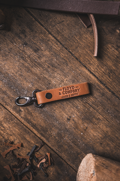 Floyd and Company Goods & Supply Key Fob (Saddle Tan)