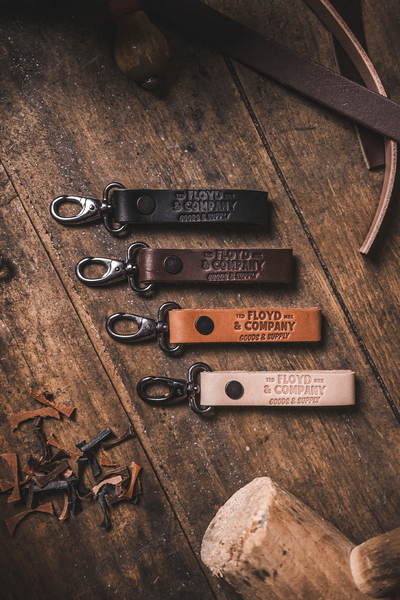 Floyd and Company Goods & Supply Key Fob (Saddle Tan)