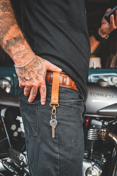 Floyd and Company Leather Keychain (Saddle Tan)