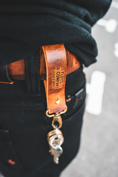 Floyd and Company Leather Keychain