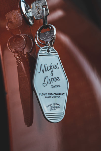 Nickel & Dime Customs Motel Key Fob